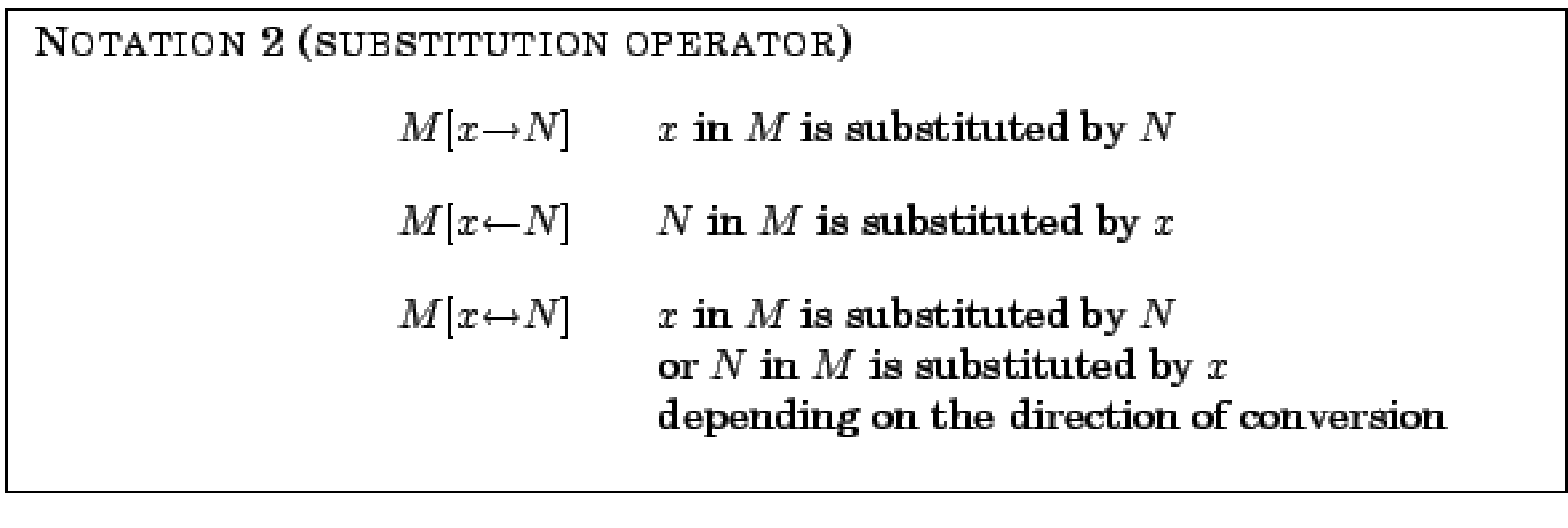 substitution operator
