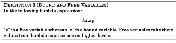 Bound and Free Variables