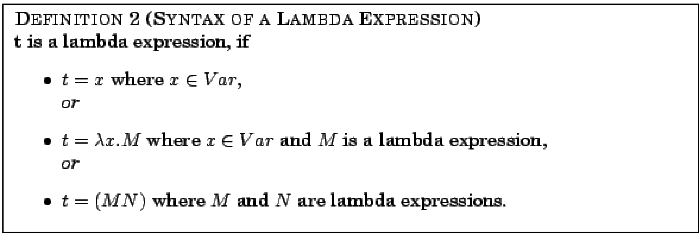 Syntax of a Lambda Expression