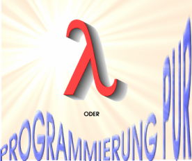 The book 'Programmierung pur' introduces ARS based programming
and is described in one article presented in English and German.
An additional article is available in English presenting the basic
concepts of the Lambda Calculus with an introduction to A++, a language
developed as a learning tool derived from the latter. The third 
article can be accessed directly from the main menu.